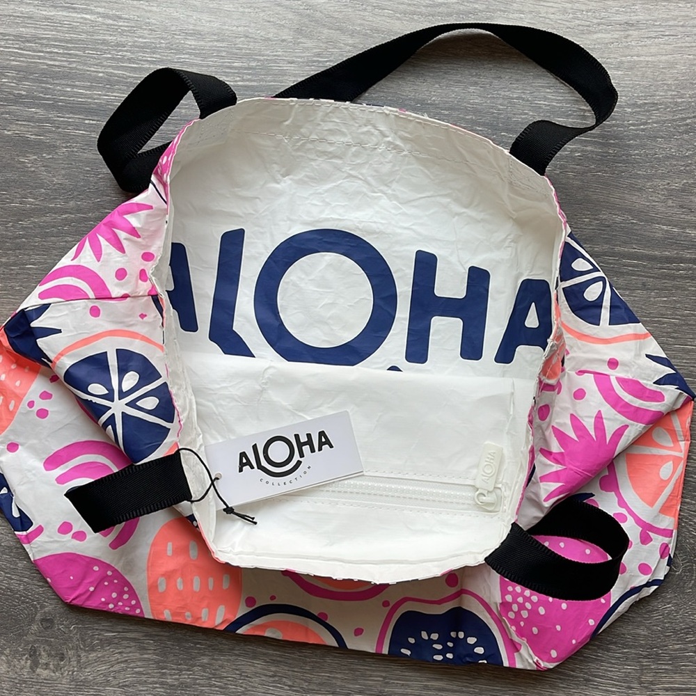 Aloha Collection Reversible Tote, Luau Punch, nectar - Picture 4 of 4